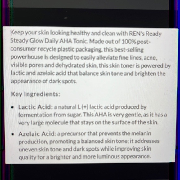 REN Ready Steady Glow Daily AHA Tonic 🔥 NEW 100ml/3.3 oz - Picture 8 of 9